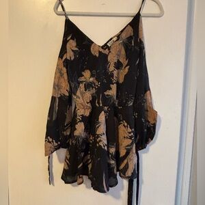 Seek the Label Black Floral Romper